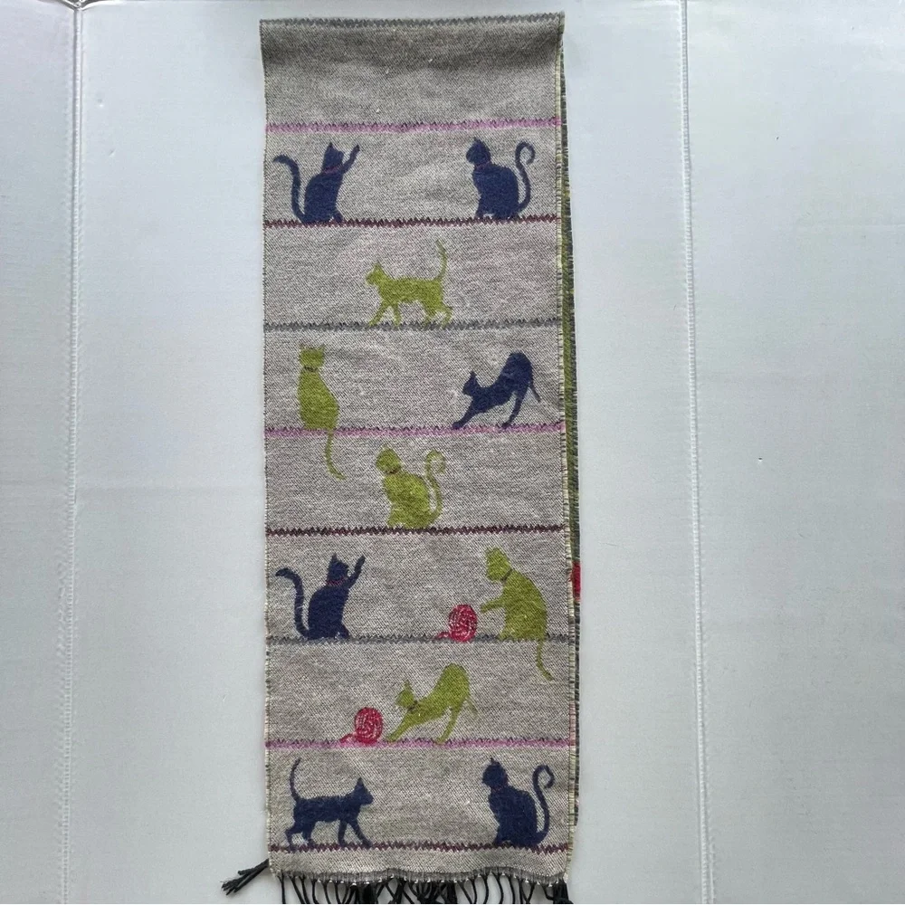 Jimmy Hourihan Fringed Scarf | Cats At Play